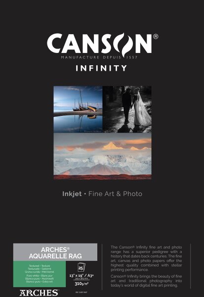 Arches® Aquarelle Rag 310 A3+ 25 Blatt