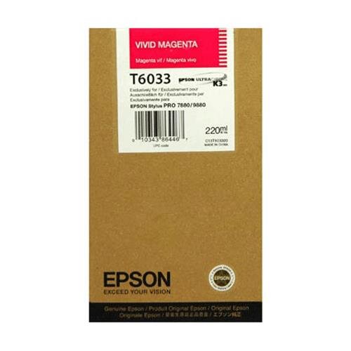 Epson Tintenpatrone in brauner Umverpackung mit farbigem Etikett
