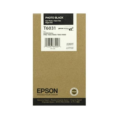 Epson Tintenpatrone in brauner Umverpackung mit farbigem Etikett