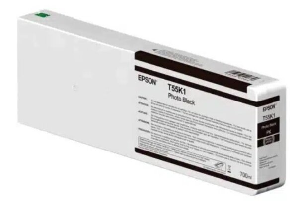 Epson Tintenpatrone aus weißem Kunststoff mit Etikett der Farbe des Inhaltes