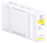 Weiße Kunststoff Tintenpatrone mit farbigem Etikett...