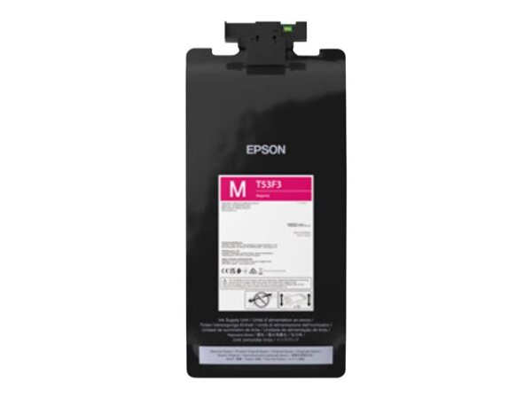 Epson Tinte in einem schwarzen Beutel mit Inhaltsangaben bedruckt
